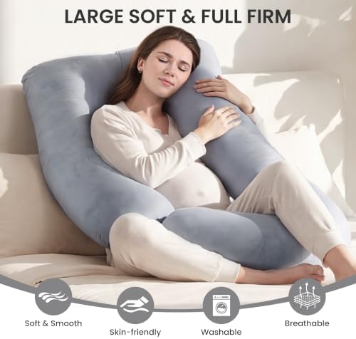 Jcickt Pregnancy Pillow for Sleeping, 59 inch Maternity Pillow - Image 2