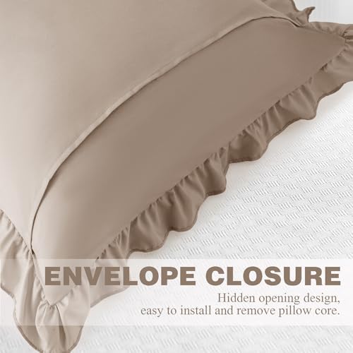 KKJIAF 2 Pack Ruffle Pillow Cases 26x26 Inches - Image 6