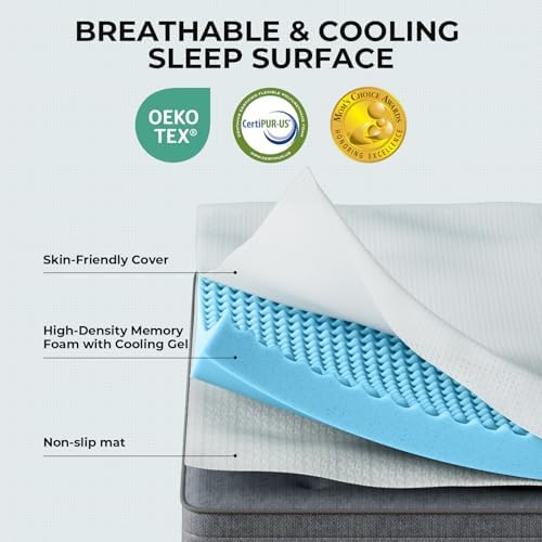 OhGeni 3 Inch King Memory Foam Mattress Topper Pad - Image 3