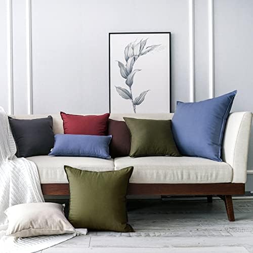 Jeanerlor Cotton Linen Square Decorative Throw Pillow Case Cushion Cover - Image 6