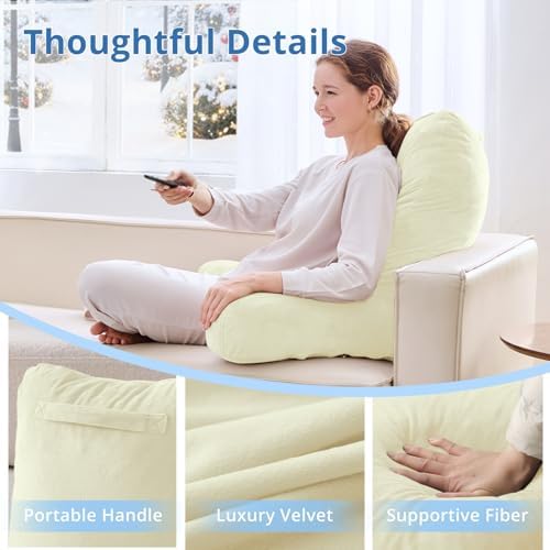 Sasttie Reading Pillow for Bed, Back Pillow for Sitting Up - Image 4