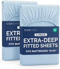 CGK Linens 2 Pack Extra Deep Cal King Fitted Sheets by CGKUnlimited