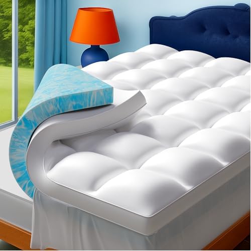 Queen Size Dual Layer 4 Inch Memory Foam Mattress Topper by Airtree