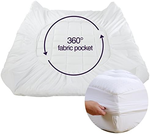 EASELAND California King Mattress Pad Cotton Pillow Top Mattress Topper - Image 5