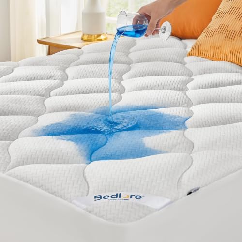 BEDLORE Waterproof Queen Mattress Pad, Breathable Mattress Protector by Bedlore