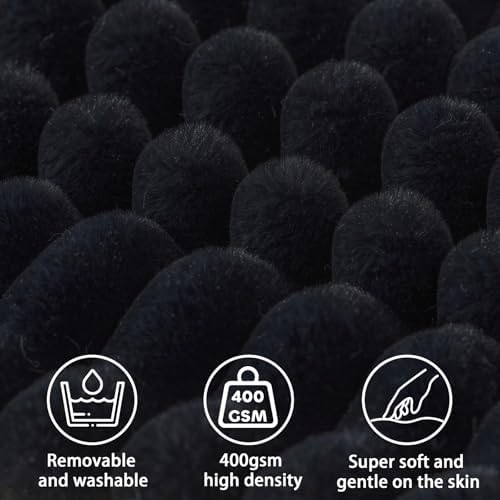 Headboard Pillow + A Long Neck Roll Pillow Body Pillow，Faux Fur Headboard Wedge - Image 3