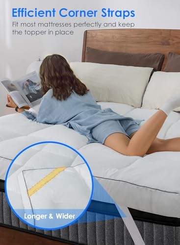 QUEEN ROSE Mattress Topper King Size, Extra Thick Cooling Pillow Top - Image 5