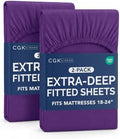 CGK Linens 2 Pack Extra Deep Twin XL Fitted Sheets by CGKUnlimited