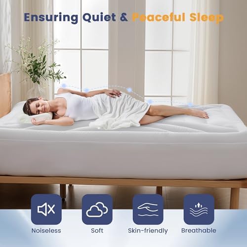 Waterproof Full Mattress Pad, Noiseless Mattress Protector Full Size - Image 4