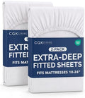 CGK Linens 2 Pack Extra Deep Cal King Fitted Sheets by CGKUnlimited