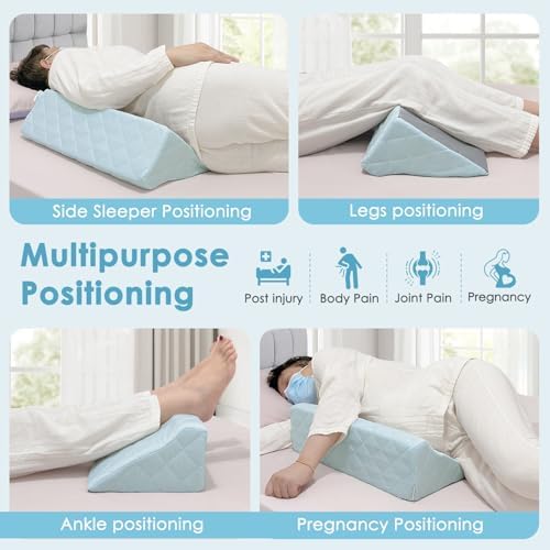 NEPPT Wedge Pillow for Seniors Side Sleeping Post Surgery Wedge Bedsore - Image 4