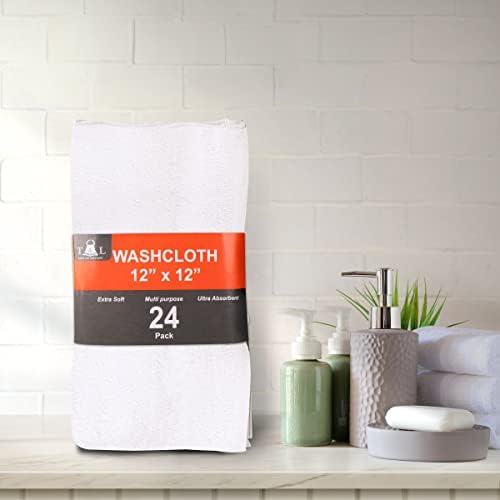 Towel and Linen Mart 100% Cotton - 24 PK Wash Cloth Set - White Color Flannel Face Cloths, Highly Absorbent and Soft Feel Fingertip Towels (White, Pack of 48) - Image 5