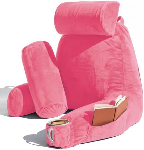 Nestl Reading Pillow with Shredded Memory Foam Includes 2 Neck and Lumber by Nestl
