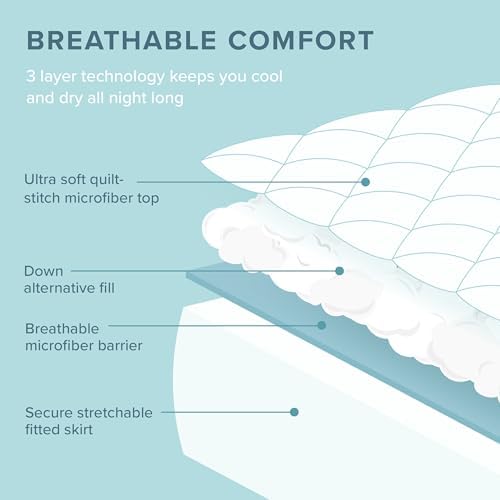 Bare Home Quilted Fitted Mattress Pad - Image 3