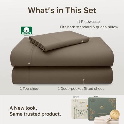 California Design Den 600 Thread Count XL Twin Sheets Cotton - Image 3