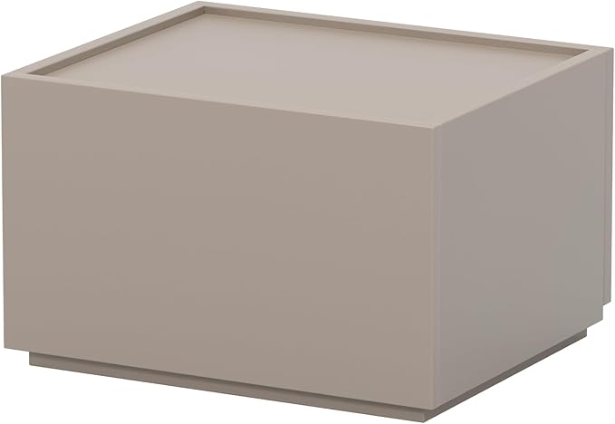 Stackable Storage Drawers, Wooden Drawer Storage Organizer, Modern Nightstands with Wooden Drawers, Small Storage Cabinet, Modular Design, Available in 2 Sizes for Versatile Use Champagne Small