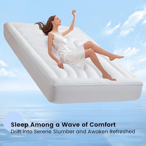 Waterproof Mattress Pad Queen, Quilted Fitted Queen Mattress Protector - Image 3