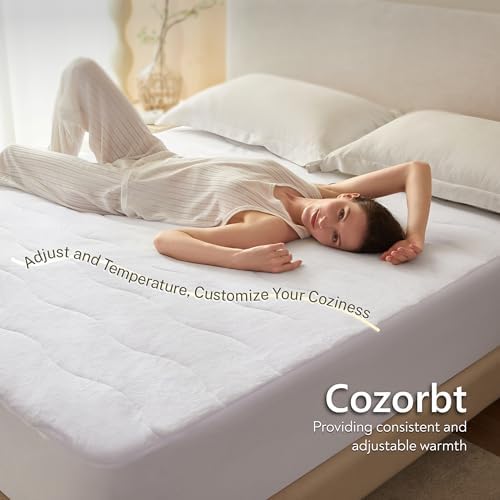 Heated Quilted Wave Mattress Pad, King Size Dual Control, Soft Bed Warmer - Image 2