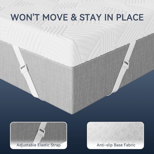 ELEMUSE 3 Inch Twin XL Memory Foam Mattress Topper, Dorm Room Essentials - Image 4