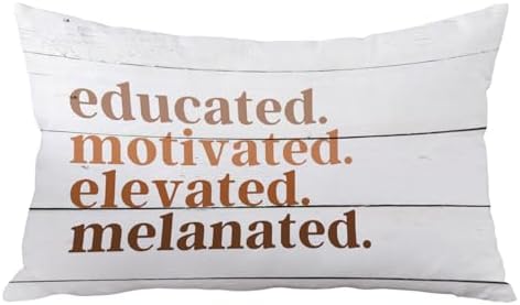 Inspirational Black Woman Girl Pillow Cover 12x20, Encouragement African by towelsbagnotebook
