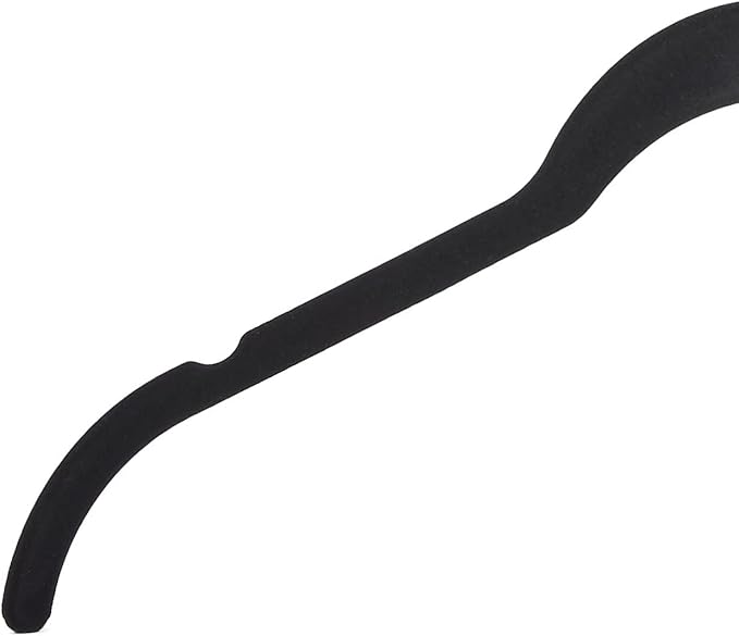 Amazon Basics Slim, Velvet, Non-Slip Shirt Clothes Hangers, Pack of 100, Black