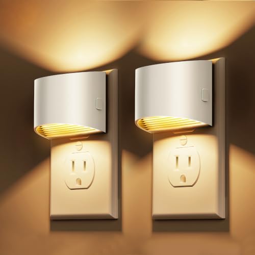 L LOHAS LED Night Lights Plug into Wall, Dimmable Night Light 2 Pack by LLOHASLED
