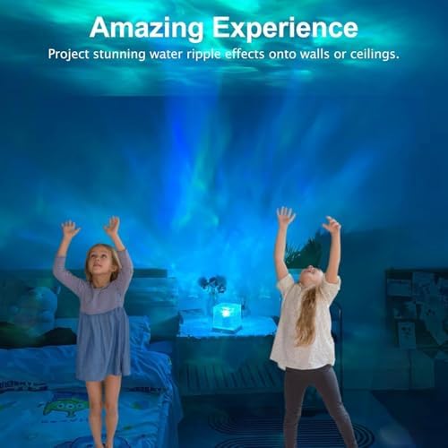 2 Pack Northern Lights Ocean Wave Projector Light, Galaxy Light Projector, 16 Colors Gradual Rotating Flame Water Ripple Ambient Night Light Non-Wood for Bedroom, Room Decor, Kids Room ((Plug-in)) - Image 4