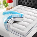 Premium Dual Layer 4 Inch Memory Foam Mattress Topper, 2 Inch Gel Memory Foam by Unknown