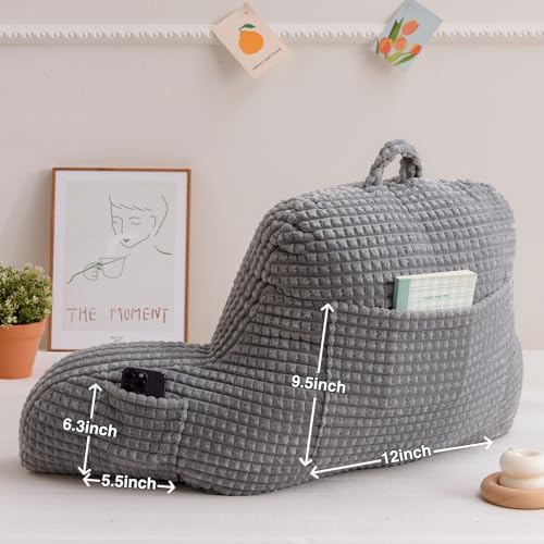 A Nice Night Grey 17" Bed Wedge Reading Pillows - Image 4