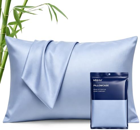 MR&HM King Pillowcase Set of 2, Cooling & Breathable, Light Blue by MRHM