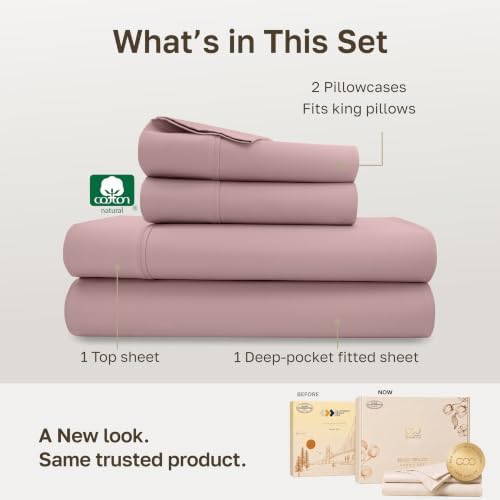 California Design Den Soft 100% Cotton King Size Deep Pocket Sheets Set - Image 3