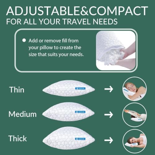QUTOOL Cooling Pillow for Sleeping, CertiPUR-US Shredded Memory Foam Camping - Image 4
