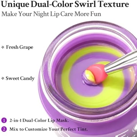 SPODARE Grape Lip Mask, Hydrating Overnight Lip Sleeping Mask - Image 2