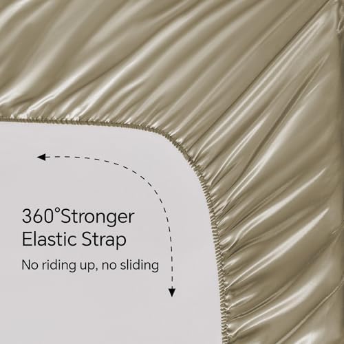 BEDELITE Satin Sheets King Size Bed Set, 4 Pieces - Image 5