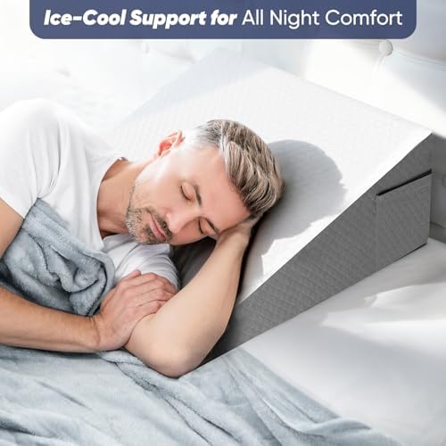 Bed Wedge Pillow for Sleeping & Resting, 8 inch Incline Pillow Wedge for Adults - Image 4