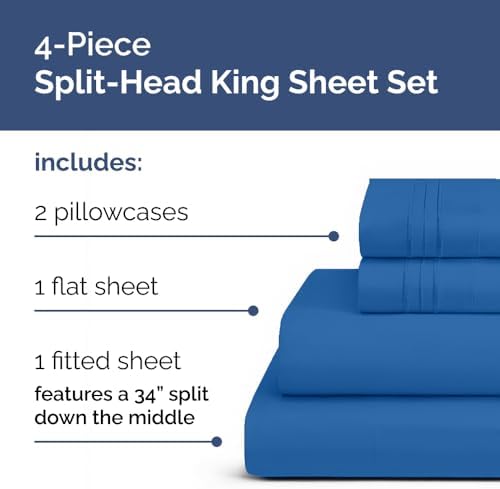 Flex Top Split Head King 4 Piece Sheet Set - Image 2