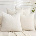 Set of 4 Soft Textured Decorative Throw Pillow Covers 16x16 Inch Cozy Farmhouse by Cozoomy