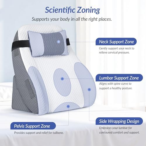 ZIKEE Adjustable Wedge Pillow Headboard Set - Image 3