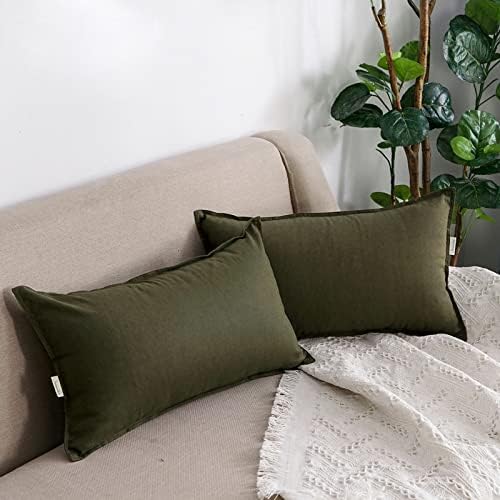 Jeanerlor Cotton Linen Square Decorative Throw Pillow Case Cushion Cover by Jeanerlor