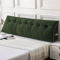 Sasttie Headboard Pillow King, Wedge Pillow Headboard, Olive Green by SASTTIE