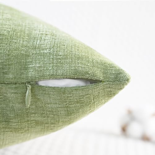 CaliTime Decorative Couch Throw Pillow Covers 22 X 22 Inches Sage Green - Image 3