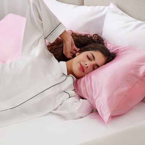 Love's cabin Satin Pillowcase Set of 2 King Size 20x36, Cooling Pillow Covers - Image 2