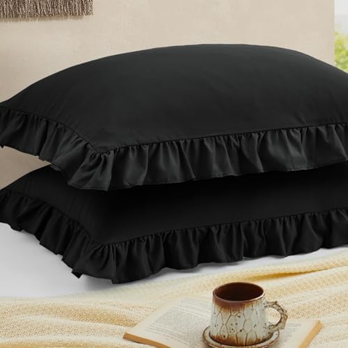 Ruffled Pillow Cases, Standard 20"x26" by Cobedzy