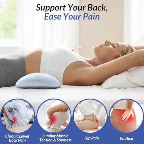 ZIKEE Inflatable Lumbar Pillow for Lower Back Pain Relief, Removable Cover - Image 2