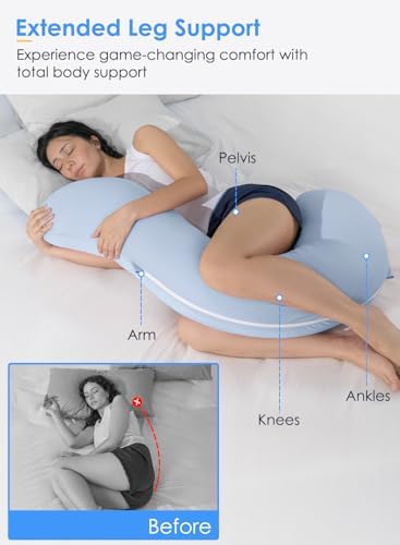 QUEEN ROSE Body Pillow for Side Sleepers, Cooling S Shaped Hug Pillow - Image 4