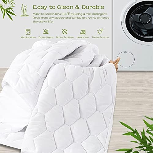 GRT Queen Mattress Protector Waterproof, Mattress Pad Rayon from Bamboo - Image 6