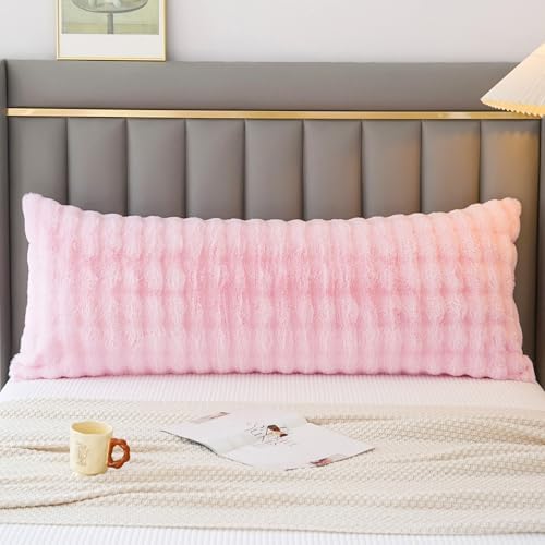 JAUXIO Fluffy Faux Fur Body Pillow Cover, 21 x 54 Inches - Image 2