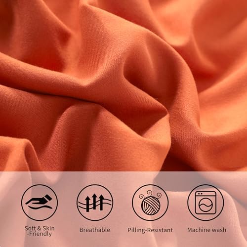 King Pillow Cases, 2 Pack, 20x40 in, Microfiber, Burnt Yellow - Image 5