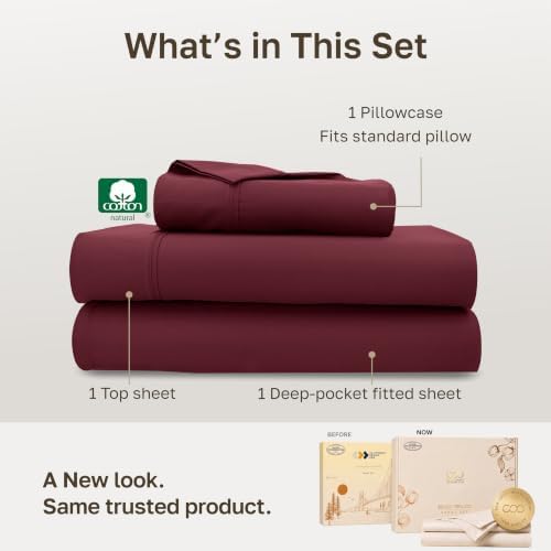 California Design Den Soft 100% Cotton Sateen Twin XL Bedsheets - Image 3