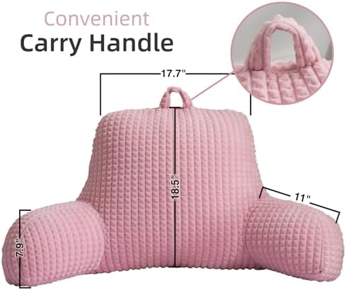 A Nice Night Pink 18.5" Bed Wedge Reading Pillows - Image 2